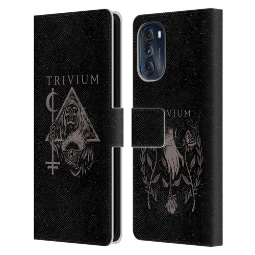 Trivium Graphics Reaper Triangle Leather Book Wallet Case Cover For Motorola Moto G (2022)