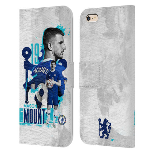 Chelsea Football Club 2022/23 First Team Mason Mount Leather Book Wallet Case Cover For Apple iPhone 6 Plus / iPhone 6s Plus