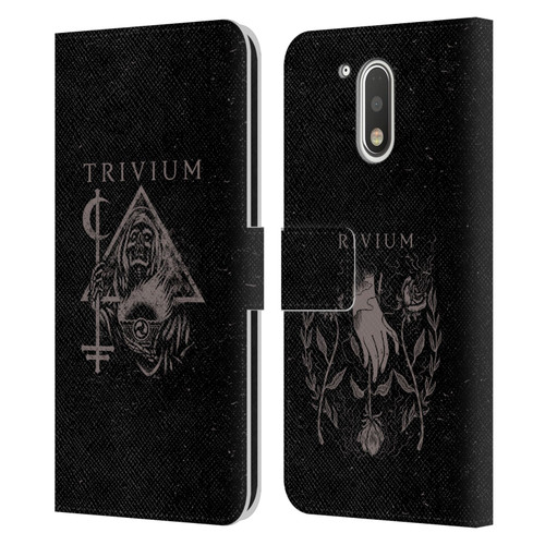 Trivium Graphics Reaper Triangle Leather Book Wallet Case Cover For Motorola Moto G41