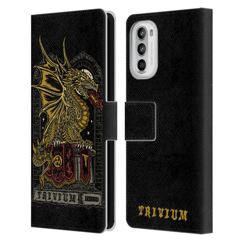 Trivium Graphics Big Dragon Leather Book Wallet Case Cover For Motorola Moto G52