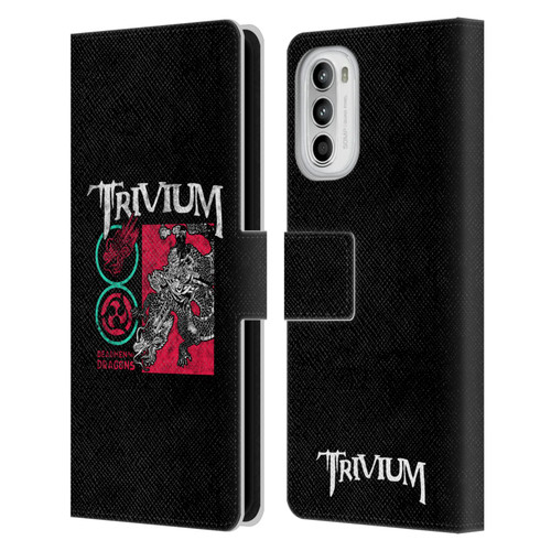 Trivium Graphics Deadmen And Dragons Date Leather Book Wallet Case Cover For Motorola Moto G52
