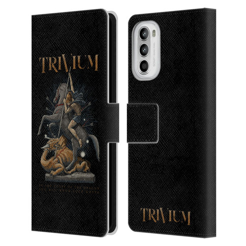 Trivium Graphics Dragon Slayer Leather Book Wallet Case Cover For Motorola Moto G52
