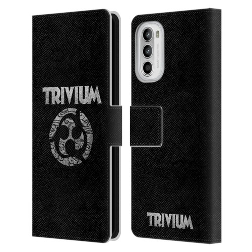 Trivium Graphics Swirl Logo Leather Book Wallet Case Cover For Motorola Moto G52
