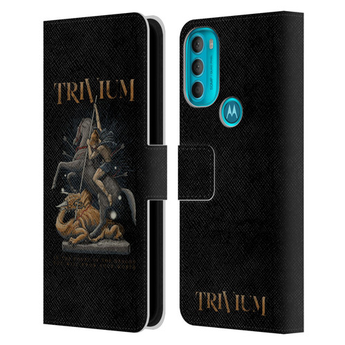Trivium Graphics Dragon Slayer Leather Book Wallet Case Cover For Motorola Moto G71 5G