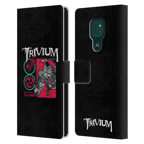 Trivium Graphics Deadmen And Dragons Date Leather Book Wallet Case Cover For Motorola Moto G9 Play