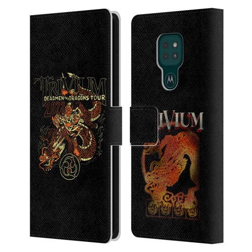 Trivium Graphics Deadmen And Dragons Leather Book Wallet Case Cover For Motorola Moto G9 Play