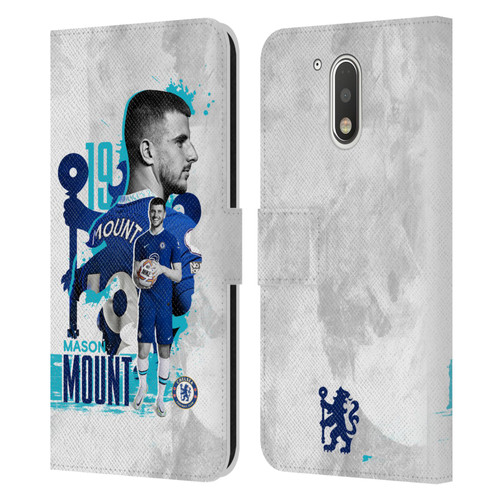 Chelsea Football Club 2022/23 First Team Mason Mount Leather Book Wallet Case Cover For Motorola Moto G41