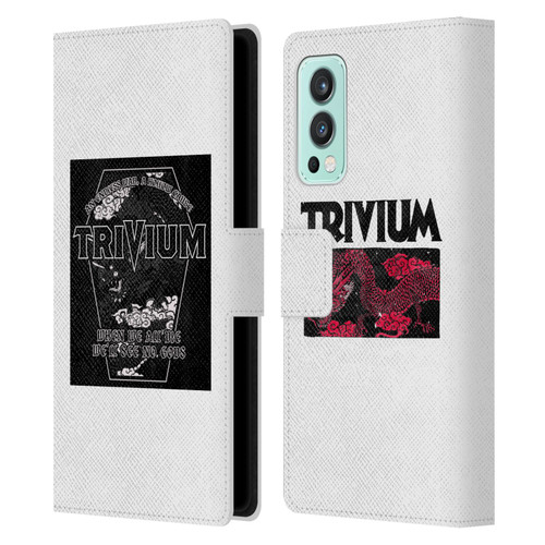 Trivium Graphics Double Dragons Leather Book Wallet Case Cover For OnePlus Nord 2 5G