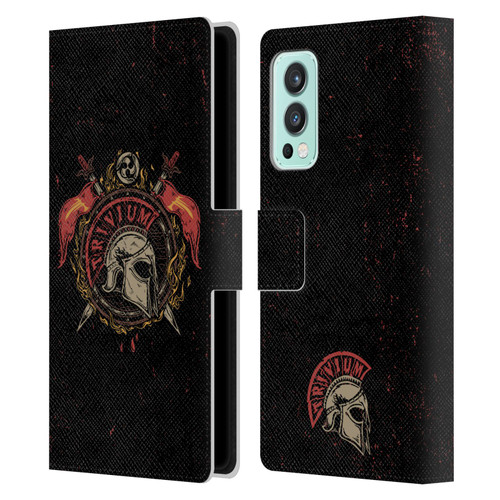 Trivium Graphics Knight Helmet Leather Book Wallet Case Cover For OnePlus Nord 2 5G