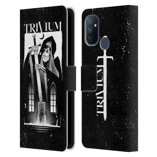 Trivium Graphics Skeleton Sword Leather Book Wallet Case Cover For OnePlus Nord N100