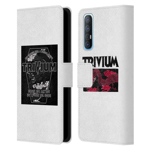 Trivium Graphics Double Dragons Leather Book Wallet Case Cover For OPPO Find X2 Neo 5G