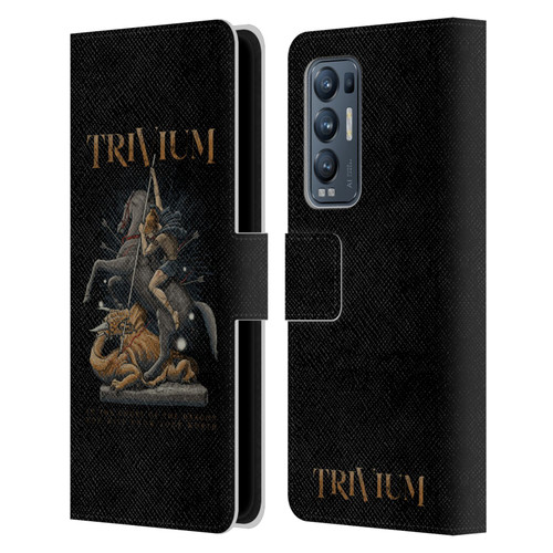 Trivium Graphics Dragon Slayer Leather Book Wallet Case Cover For OPPO Find X3 Neo / Reno5 Pro+ 5G