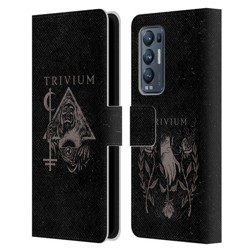 Trivium Graphics Reaper Triangle Leather Book Wallet Case Cover For OPPO Find X3 Neo / Reno5 Pro+ 5G