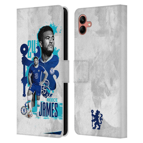 Chelsea Football Club 2022/23 First Team Reece James Leather Book Wallet Case Cover For Samsung Galaxy A04 (2022)