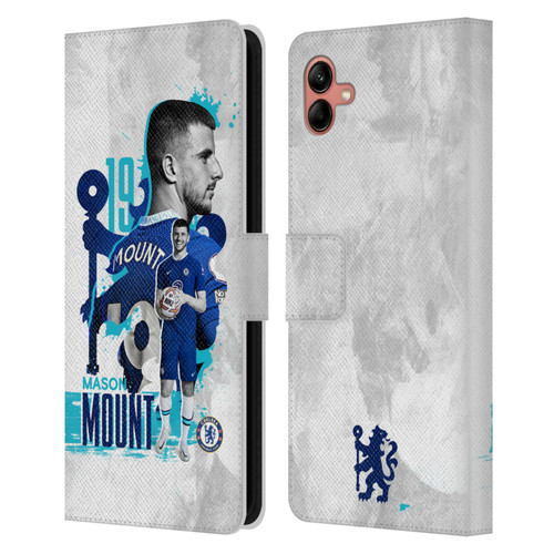 Chelsea Football Club 2022/23 First Team Mason Mount Leather Book Wallet Case Cover For Samsung Galaxy A04 (2022)