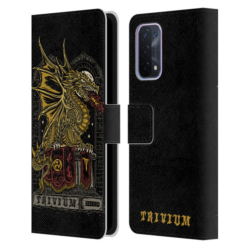 Trivium Graphics Big Dragon Leather Book Wallet Case Cover For OPPO A54 5G