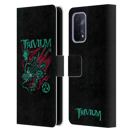 Trivium Graphics Screaming Dragon Leather Book Wallet Case Cover For OPPO A54 5G