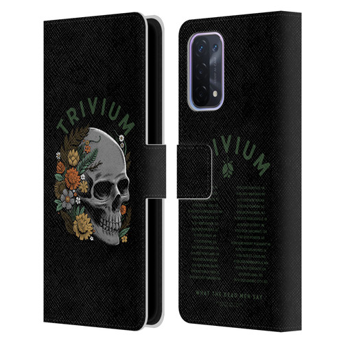 Trivium Graphics Skelly Flower Leather Book Wallet Case Cover For OPPO A54 5G