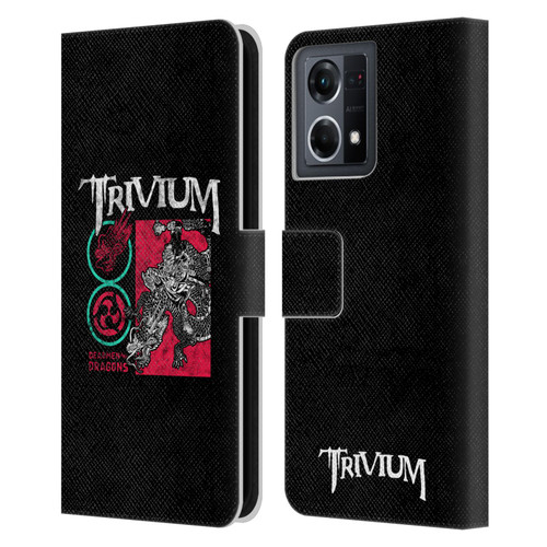 Trivium Graphics Deadmen And Dragons Date Leather Book Wallet Case Cover For OPPO Reno8 4G