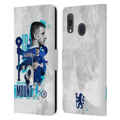 Chelsea Football Club 2022/23 First Team Mason Mount Leather Book Wallet Case Cover For Samsung Galaxy A33 5G (2022)