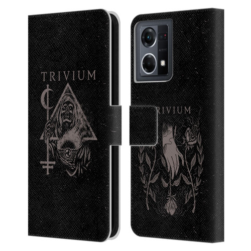 Trivium Graphics Reaper Triangle Leather Book Wallet Case Cover For OPPO Reno8 4G