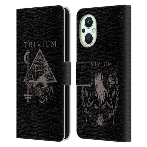 Trivium Graphics Reaper Triangle Leather Book Wallet Case Cover For OPPO Reno8 Lite