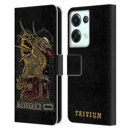 Trivium Graphics Big Dragon Leather Book Wallet Case Cover For OPPO Reno8 Pro