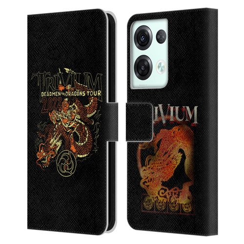 Trivium Graphics Deadmen And Dragons Leather Book Wallet Case Cover For OPPO Reno8 Pro