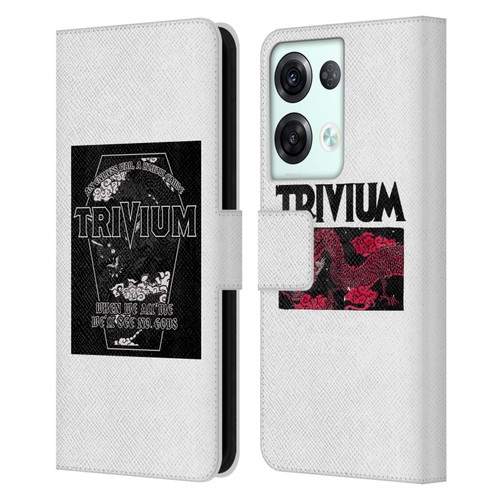 Trivium Graphics Double Dragons Leather Book Wallet Case Cover For OPPO Reno8 Pro