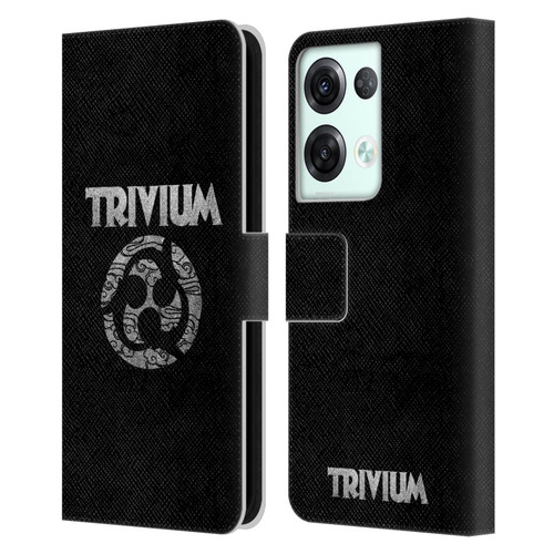 Trivium Graphics Swirl Logo Leather Book Wallet Case Cover For OPPO Reno8 Pro