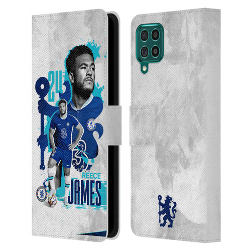 Chelsea Football Club 2022/23 First Team Reece James Leather Book Wallet Case Cover For Samsung Galaxy F62 (2021)