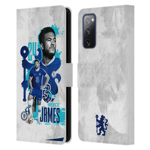 Chelsea Football Club 2022/23 First Team Reece James Leather Book Wallet Case Cover For Samsung Galaxy S20 FE / 5G