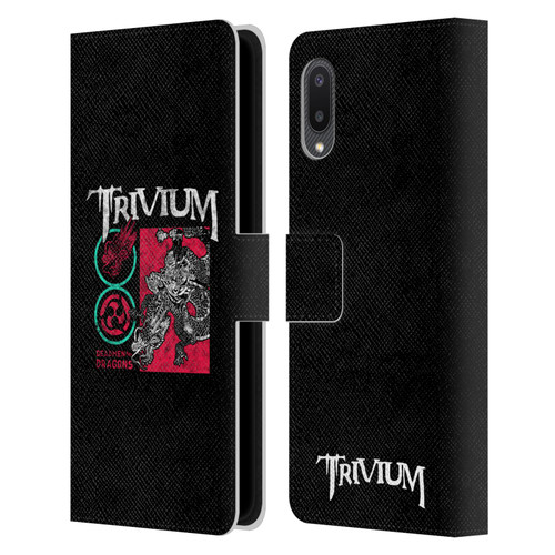 Trivium Graphics Deadmen And Dragons Date Leather Book Wallet Case Cover For Samsung Galaxy A02/M02 (2021)