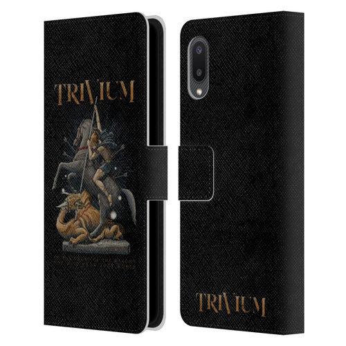 Trivium Graphics Dragon Slayer Leather Book Wallet Case Cover For Samsung Galaxy A02/M02 (2021)