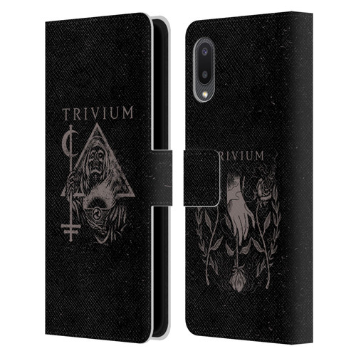 Trivium Graphics Reaper Triangle Leather Book Wallet Case Cover For Samsung Galaxy A02/M02 (2021)