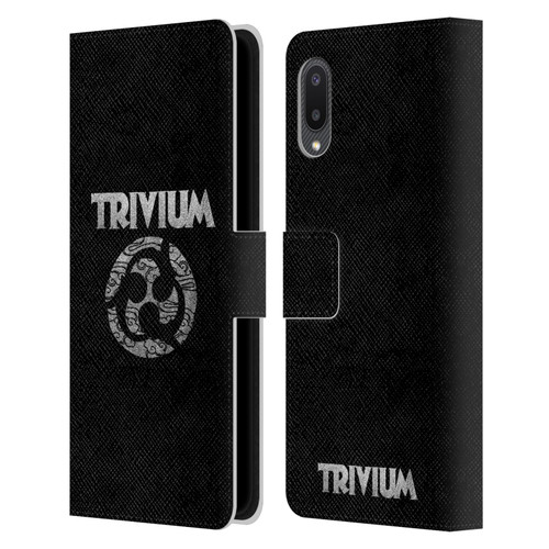 Trivium Graphics Swirl Logo Leather Book Wallet Case Cover For Samsung Galaxy A02/M02 (2021)