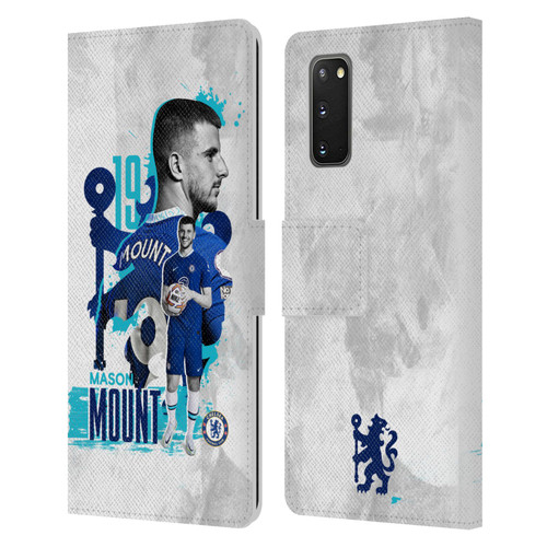 Chelsea Football Club 2022/23 First Team Mason Mount Leather Book Wallet Case Cover For Samsung Galaxy S20 / S20 5G