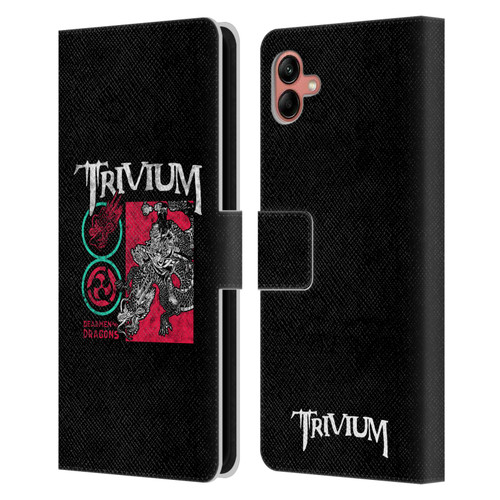 Trivium Graphics Deadmen And Dragons Date Leather Book Wallet Case Cover For Samsung Galaxy A04 (2022)