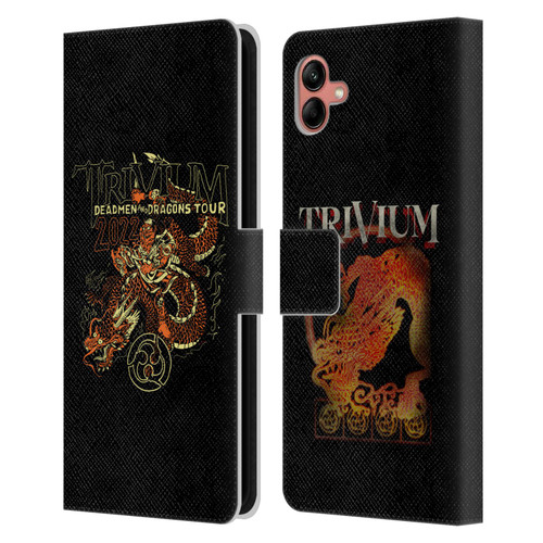 Trivium Graphics Deadmen And Dragons Leather Book Wallet Case Cover For Samsung Galaxy A04 (2022)