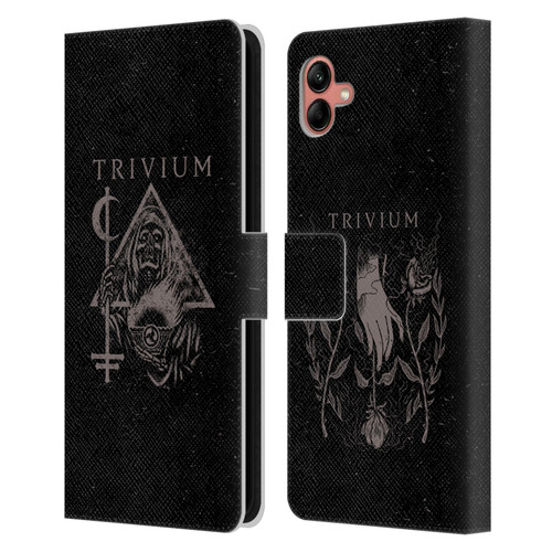 Trivium Graphics Reaper Triangle Leather Book Wallet Case Cover For Samsung Galaxy A04 (2022)
