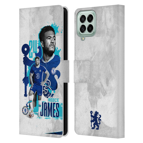 Chelsea Football Club 2022/23 First Team Reece James Leather Book Wallet Case Cover For Samsung Galaxy M53 (2022)