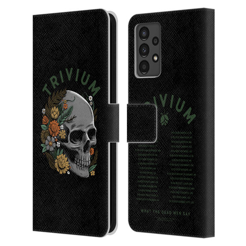 Trivium Graphics Skelly Flower Leather Book Wallet Case Cover For Samsung Galaxy A13 (2022)