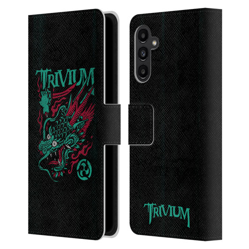 Trivium Graphics Screaming Dragon Leather Book Wallet Case Cover For Samsung Galaxy A13 5G (2021)