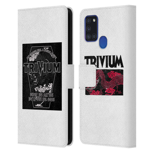Trivium Graphics Double Dragons Leather Book Wallet Case Cover For Samsung Galaxy A21s (2020)