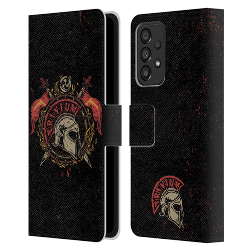 Trivium Graphics Knight Helmet Leather Book Wallet Case Cover For Samsung Galaxy A33 5G (2022)