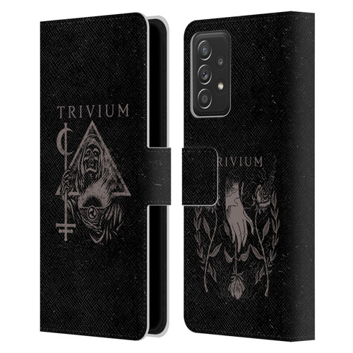 Trivium Graphics Reaper Triangle Leather Book Wallet Case Cover For Samsung Galaxy A52 / A52s / 5G (2021)