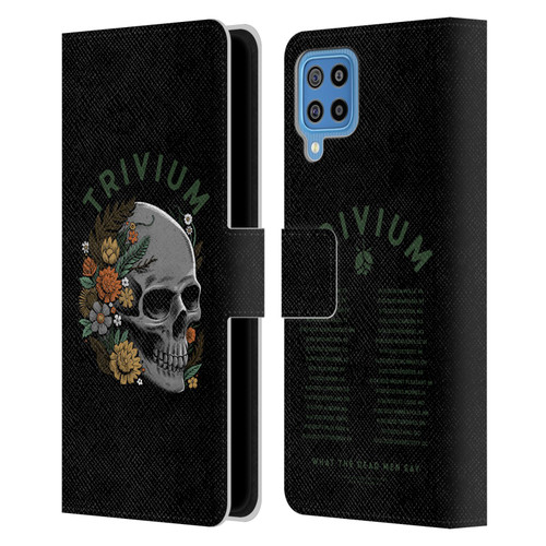 Trivium Graphics Skelly Flower Leather Book Wallet Case Cover For Samsung Galaxy F22 (2021)