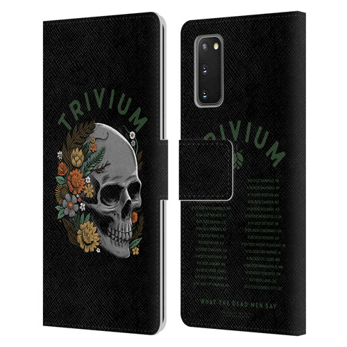 Trivium Graphics Skelly Flower Leather Book Wallet Case Cover For Samsung Galaxy S20 / S20 5G