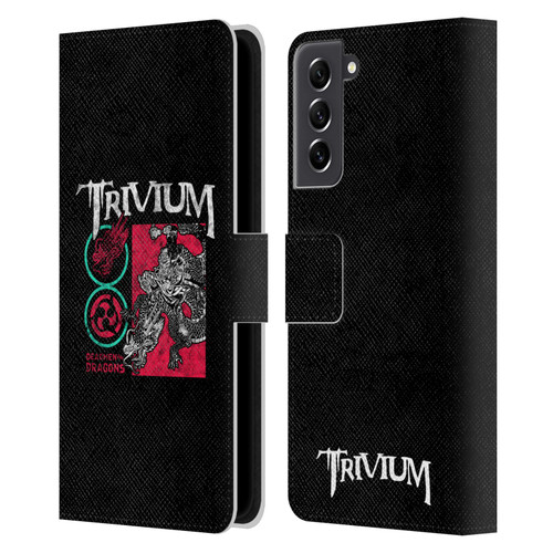 Trivium Graphics Deadmen And Dragons Date Leather Book Wallet Case Cover For Samsung Galaxy S21 FE 5G
