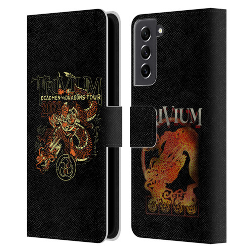 Trivium Graphics Deadmen And Dragons Leather Book Wallet Case Cover For Samsung Galaxy S21 FE 5G